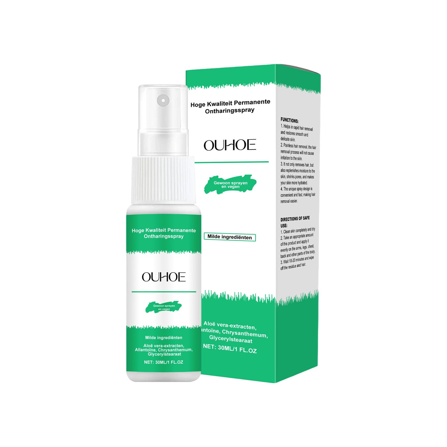 OUHOE Hair Removal Spray Gentle Hair Removal Mousse Spray Armpits Hands Legs Whole Body Hair Removal Care Spray